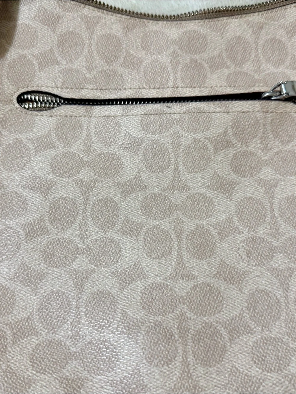 Coach Hobo Bag in Khaki and Tan Coated Canvas